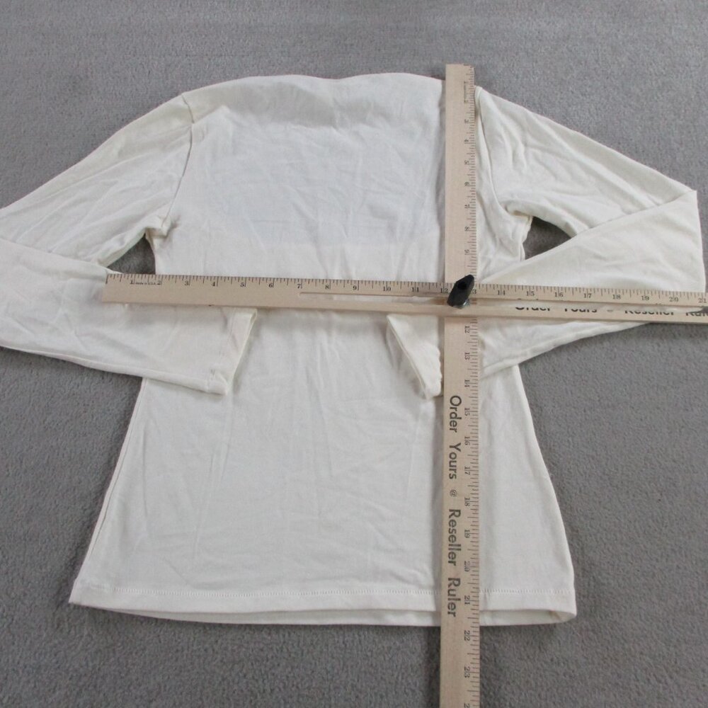 SKIMS Cotton Jersey Long Sleeve Scoop Neck T Shirt Womens Medium Marble Top NWT - Picture 6 of 9